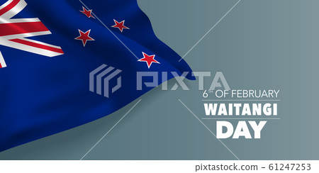 New Zealand waitangi day greeting card, banner with template text vector illustration New Zealand waitangi day greeting card, banner with template text vector illustration 61247253
