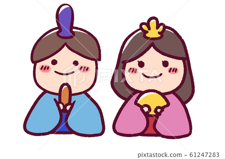 可愛的手繪娃娃 61247283