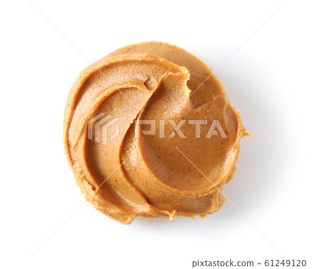peanut butter on a white background 61249120