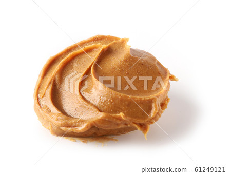 peanut butter on a white background 61249121