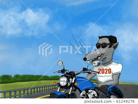 New year, rat, racer-插圖素材 [61249276] - PIXTA圖庫