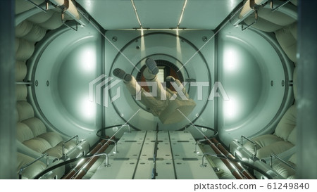 astronaut inside the orbital space station 61249840