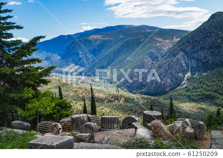 Hillside of Archaeological Site of Delphi, Greece Hillside of Archaeological Site of Delphi, Greece 61250209