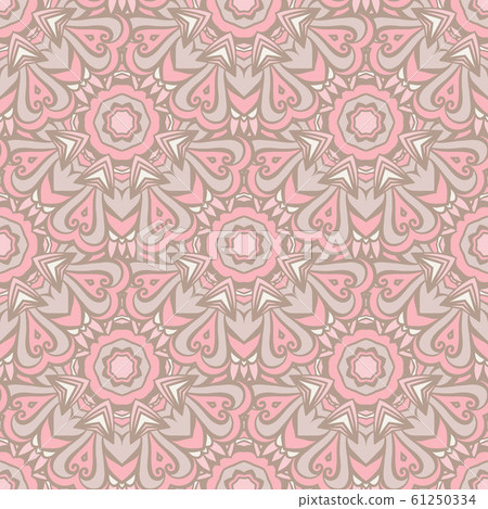 Pink seamless pattern with ethnic geometrc... - Stock Illustration ...