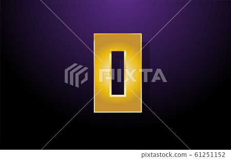 gold golden yellow letter O alphabet logo icon - Stock Illustration ...