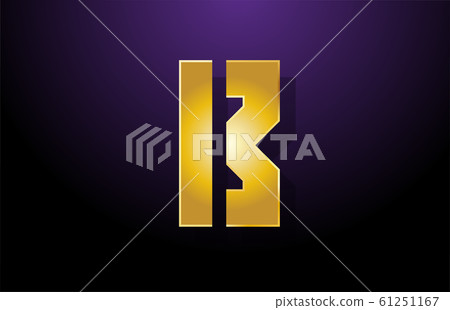 gold golden yellow letter B alphabet logo icon - Stock Illustration ...