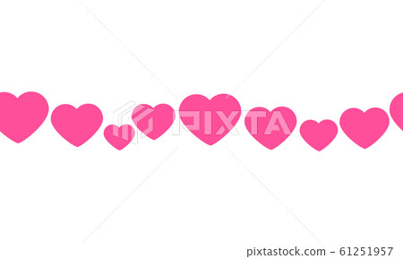 Seamless pattern stripe hearts on a white Seamless pattern stripe hearts on a white 61251957