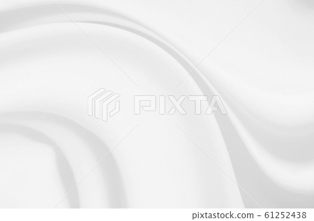 White cloth background abstract with waves, soft background 61252438