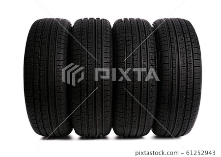 Car tires isolated on white Car tires isolated on white 61252943