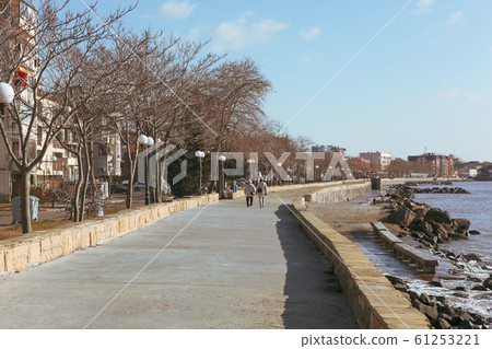 Pomorie, Bulgaria - January 09, 2020 Pomorie, Bulgaria - January 09, 2020 61253221