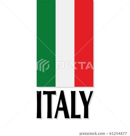 Italy poster with flag 61254877