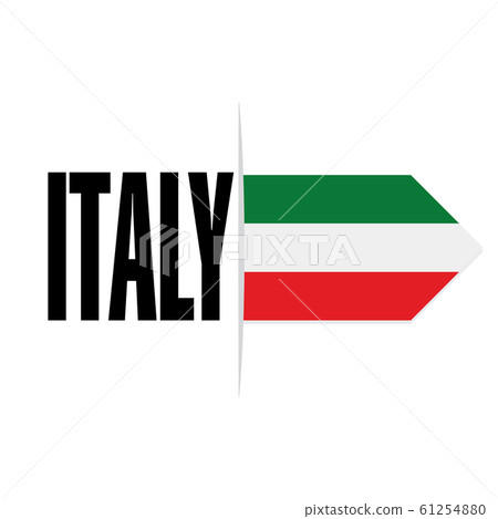 Italy poster with flag 61254880