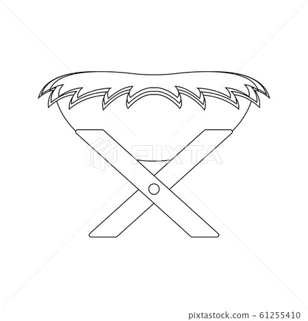Isolated straw cradle 61255410