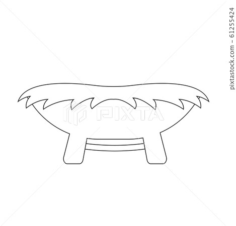 Isolated straw cradle Isolated straw cradle 61255424