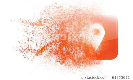 GPS icon. Satellite navigation in digital form. Digital satellite navigation 61255651