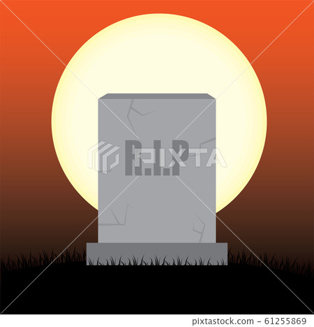 Isolated tombstone. Halloween icon 61255869