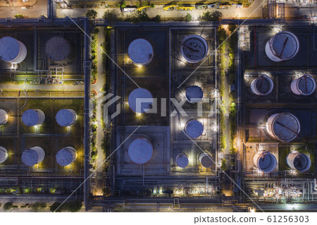 Aerial view oil refinery 61256303
