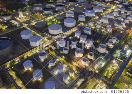 Aerial view oil refinery Aerial view oil refinery 61256306