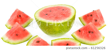 Appetizing watermelon isolated on a white Appetizing watermelon isolated on a white 61256326