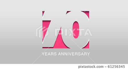 70 years anniversary vector icon, symbol, logo. 61256345
