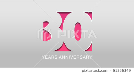 30 years anniversary vector icon, symbol, logo. 61256349