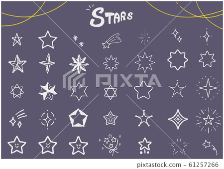 Hand drawn star illustration set Hand drawn star illustration set 61257266