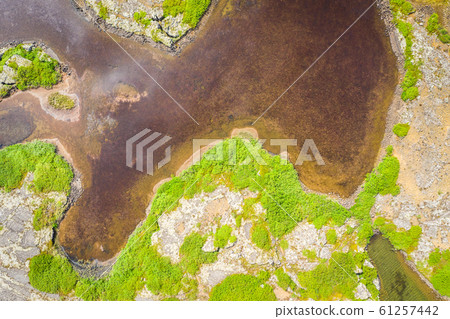 Lake landscape View from above.Iceland Lake landscape View from above.Iceland 61257442