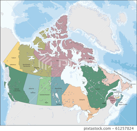 Vector illustration map of Canada 61257824