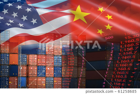 USA and China trade war economy conflict tax 61258685