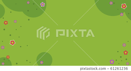 Meadow with flowers vector flat isolated Meadow with flowers vector flat isolated 61261236