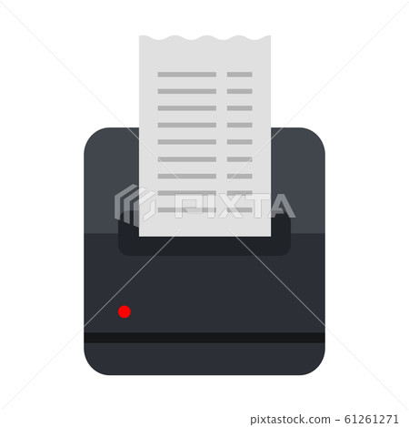 Fiscal registrar flat icon vector isolated 61261271