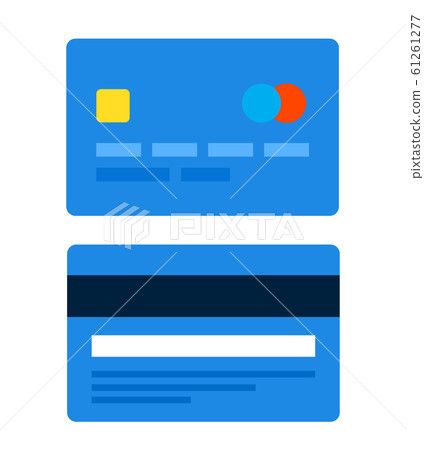 Plastic credit card flat icon vector isolated 61261277