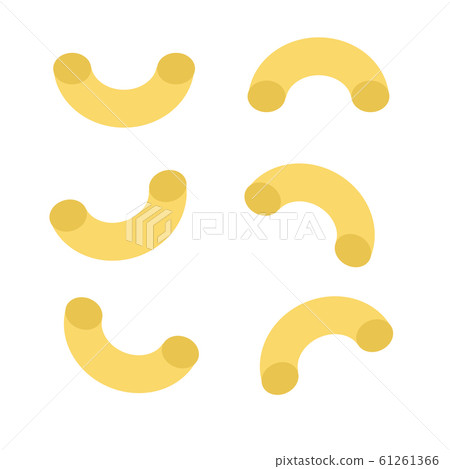 Cornetti Rigati Pasta flat icon vector isolated Cornetti Rigati Pasta flat icon vector isolated 61261366