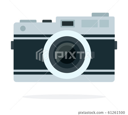 Mechanical retro camera vector flat isolated Mechanical retro camera vector flat isolated 61261500