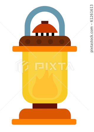 Kerosene lamp vector flat isolated 61261613