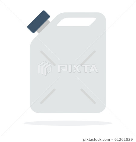 Benzine plastic container with twist flat isolated Benzine plastic container with twist flat isolated 61261829