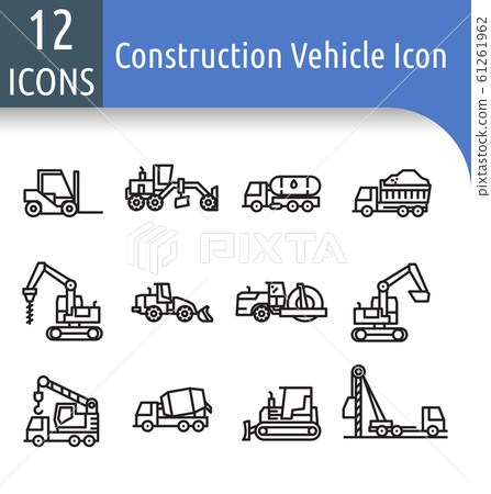 construction vechicle line icon construction vechicle line icon 61261962