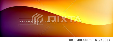 Flowing waves with 3d shadow effects and fluid gradients. Dynamic trendy abstract background. Vector Illustration Flowing waves with 3d shadow effects and fluid gradients. Dynamic trendy abstract background. Vector Illustration 61262045