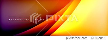 Flowing waves with 3d shadow effects and fluid gradients. Dynamic trendy abstract background. Vector Illustration Flowing waves with 3d shadow effects and fluid gradients. Dynamic trendy abstract background. Vector Illustration 61262046