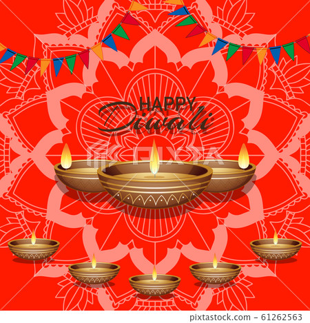 Background with mandala pantern for happy diwali Background with mandala pantern for happy diwali 61262563