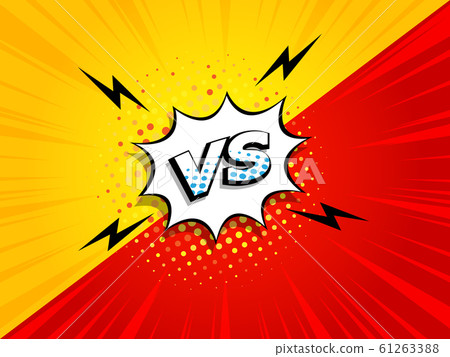 Versus Vs Comic Book Pop Art Vector Illustration 插圖素材 圖庫