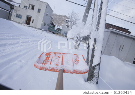 Snow removal work (POV shooting) 61263434