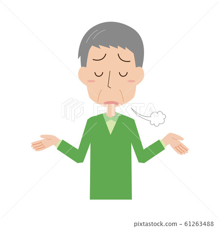 Elderly / Middle / aged / Male / Upper body /... - Stock Illustration ...