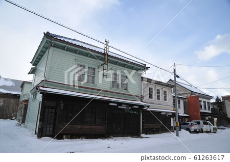 函館日本和西方折衷主義房屋年1月 照片素材 圖片 圖庫