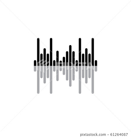 Sound waves vector illustration 61264087