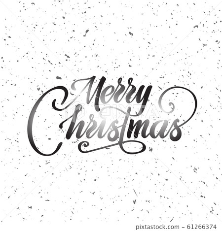 Merry christmas text vector on white background. Lettering for invitation, wedding and greeting card, prints and posters. Hand drawn inscription Merry christmas text vector on white background. Lettering for invitation, wedding and greeting card, prints and posters. Hand drawn inscription 61266374