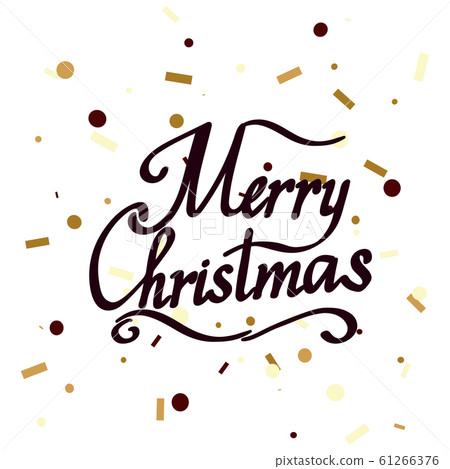 Merry christmas text vector on white background. Lettering for invitation, wedding and greeting card, prints and posters. Hand drawn inscription Merry christmas text vector on white background. Lettering for invitation, wedding and greeting card, prints and posters. Hand drawn inscription 61266376