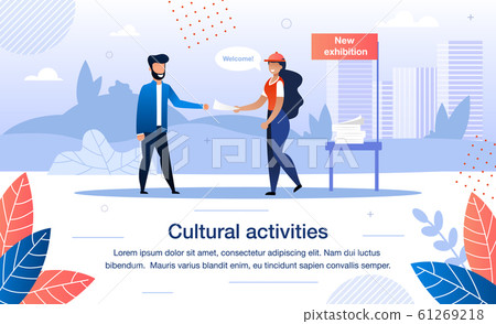 Volunteering on Cultural Activities Vector Banner 61269218