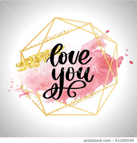 Valentine poster, card, banner letter slogan 61269599