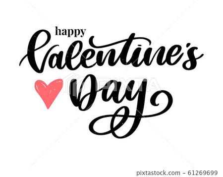 Valentine poster, card, label, banner letter 61269699